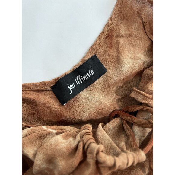 Jeu Illimite Tie Dye Maxi Dress in Rust - Picture 3 of 7